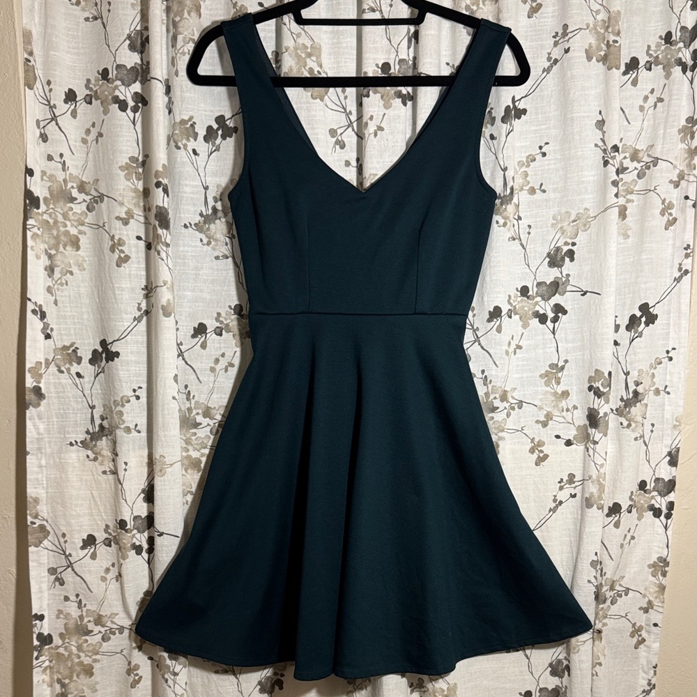 Black Swan Deep Teal Mini Dress